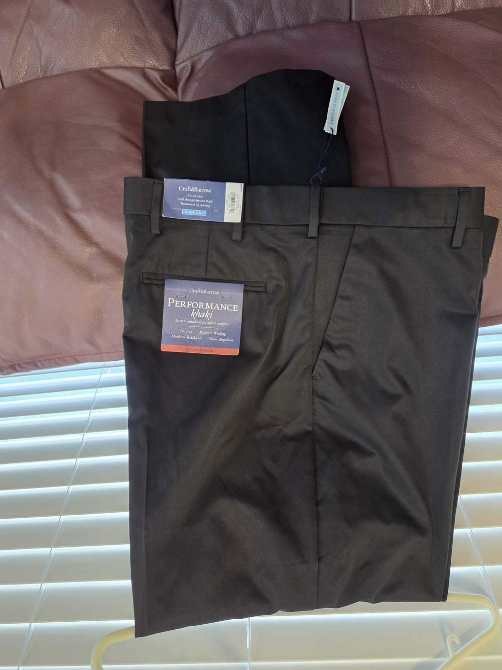 croft & barrow Black Performance Khaki Pants